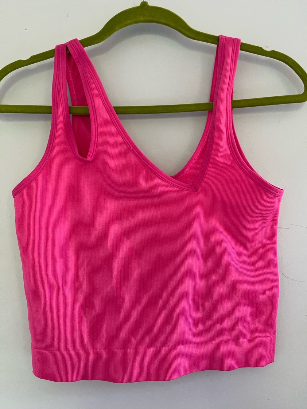 Colsie Seamless Ribbed Sports Tank - Hot Pink